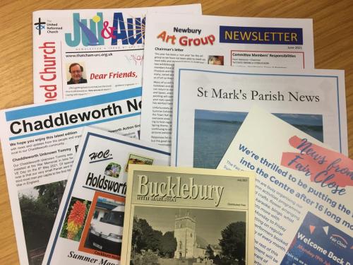 Newsletters laid out